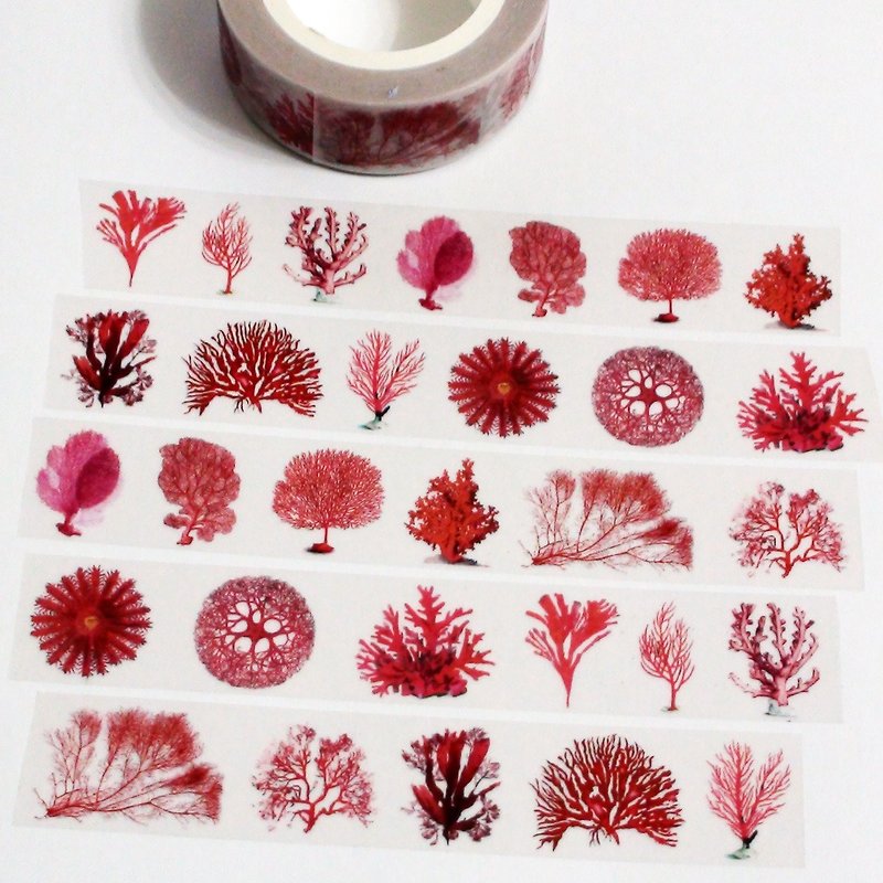 Masking Tape Red Coral - Washi Tape - Paper 