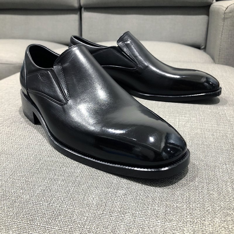 Full plain classic shoes - loafers loafers leather shoes gentlemen shoes - Men's Oxford Shoes - Genuine Leather Black