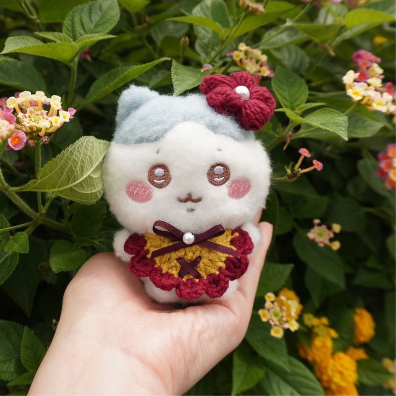 波斯菊-賞花領巾 娃衣 吉伊卡哇 ちいかわ Chiikawa 10cm - 公仔/玩偶 - 棉．麻 紫色