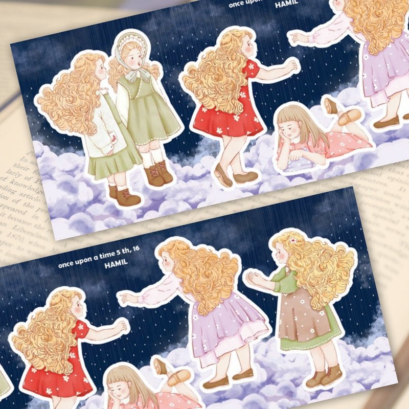 once upon a time 5 ver16 (hamil) Vintage Girl Lady Character Sticker - 貼紙 - 紙 多色