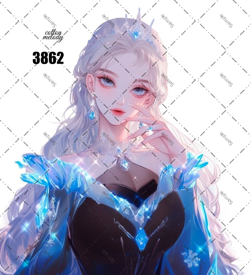 original sticker no.3862 人物ステッカー オリジナルステッカー オリジナル人物ステッカー 装飾ステッカー cotton melody - 貼紙 - 紙 