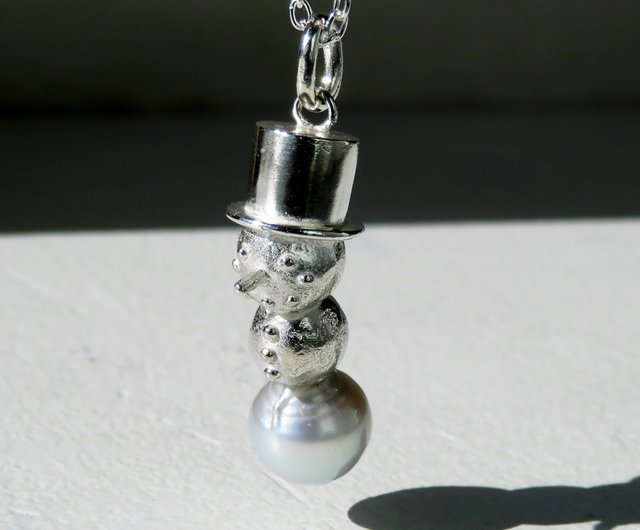 雪だるまのパール ペンダント B / Pearl Snowman Pendant - ショップ