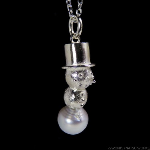 雪だるまのパール ペンダント B / Pearl Snowman Pendant - ショップ