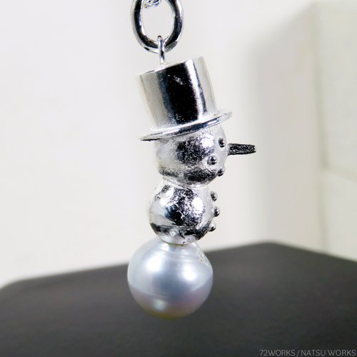 雪だるまのパール ペンダント B / Pearl Snowman Pendant - ショップ