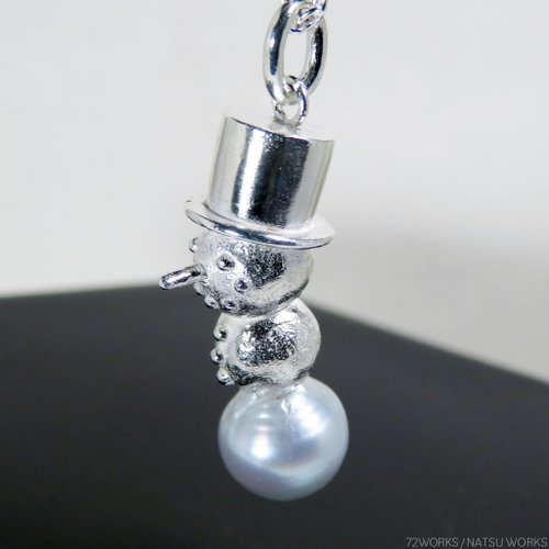 雪だるまのパール ペンダント B / Pearl Snowman Pendant - ショップ