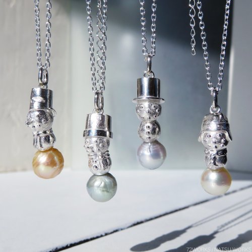 雪だるまのパール ペンダント B / Pearl Snowman Pendant - ショップ