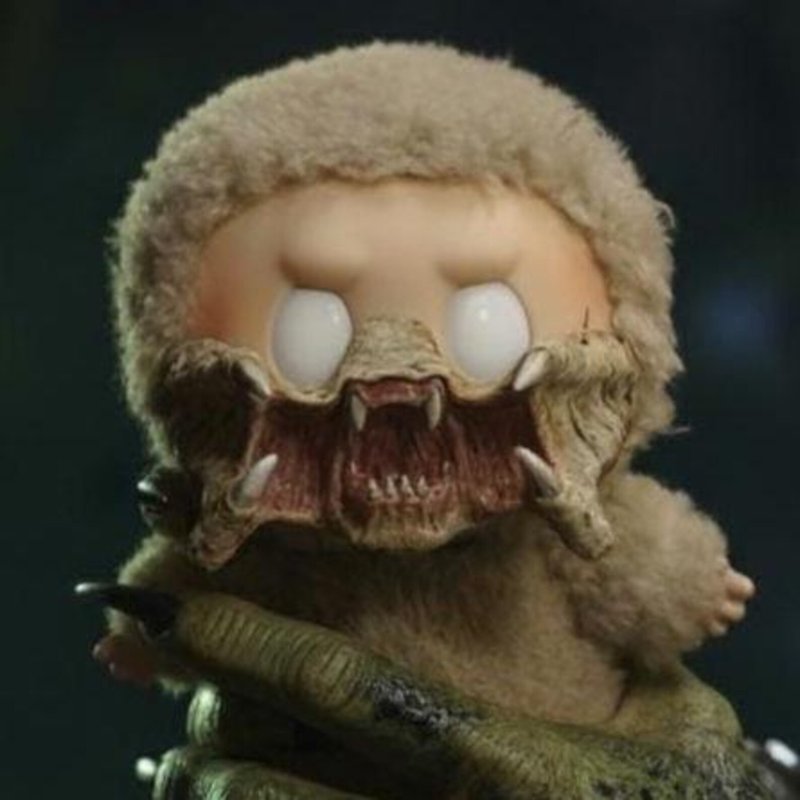 Labubu Mask Accessory, Predator Yautja Mouth Mask, Badland Monster Predator Mask - ตุ๊กตา - เรซิน สีกากี