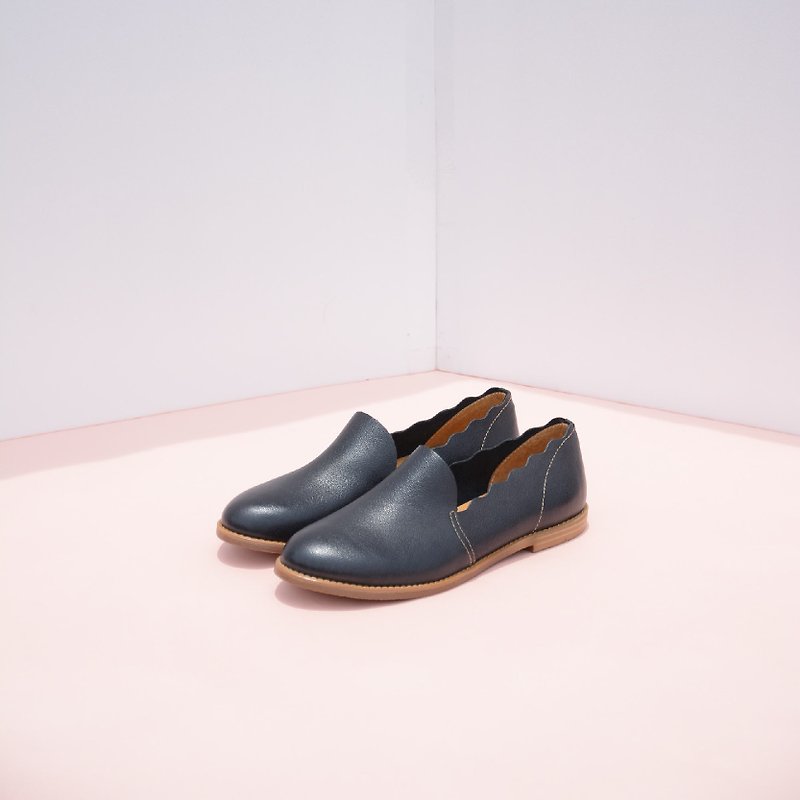 Leather Slippers | Black - Women's Oxford Shoes - Genuine Leather Black