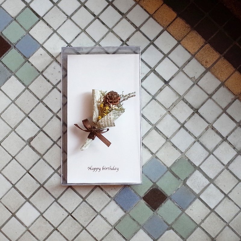 [Q-cute] dry flower card series - elegant African fruit - brooch / card - การ์ด/โปสการ์ด - พืช/ดอกไม้ หลากหลายสี