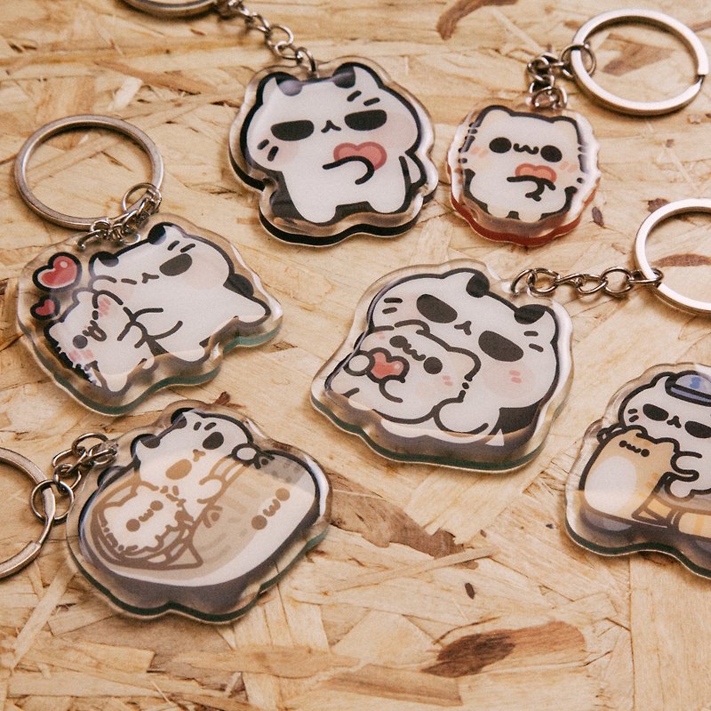 [New Arrival] Bad Meow and Mao Meow- Acrylic Key Ring (19 Types in total) - ที่ห้อยกุญแจ - วัสดุอื่นๆ 
