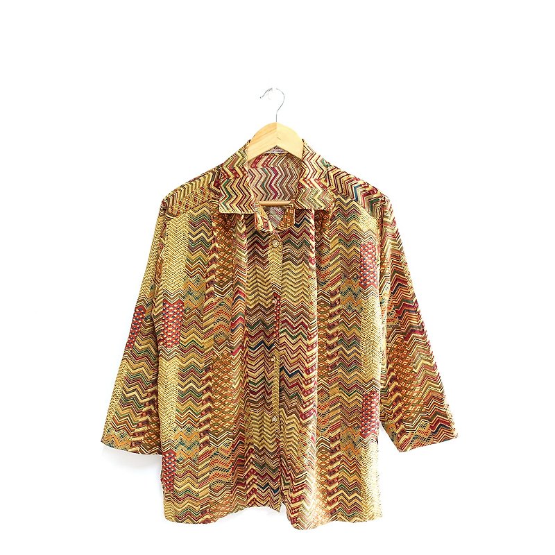 │Slowly│Peacock - vintage shirt │vintage. Retro. Literature - Women's Shirts - Polyester Multicolor