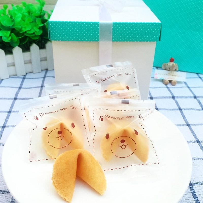 Birthday gift fortune cookie customized signature milk flavor 18 into the gift box confession - คุกกี้ - อาหารสด สีน้ำเงิน