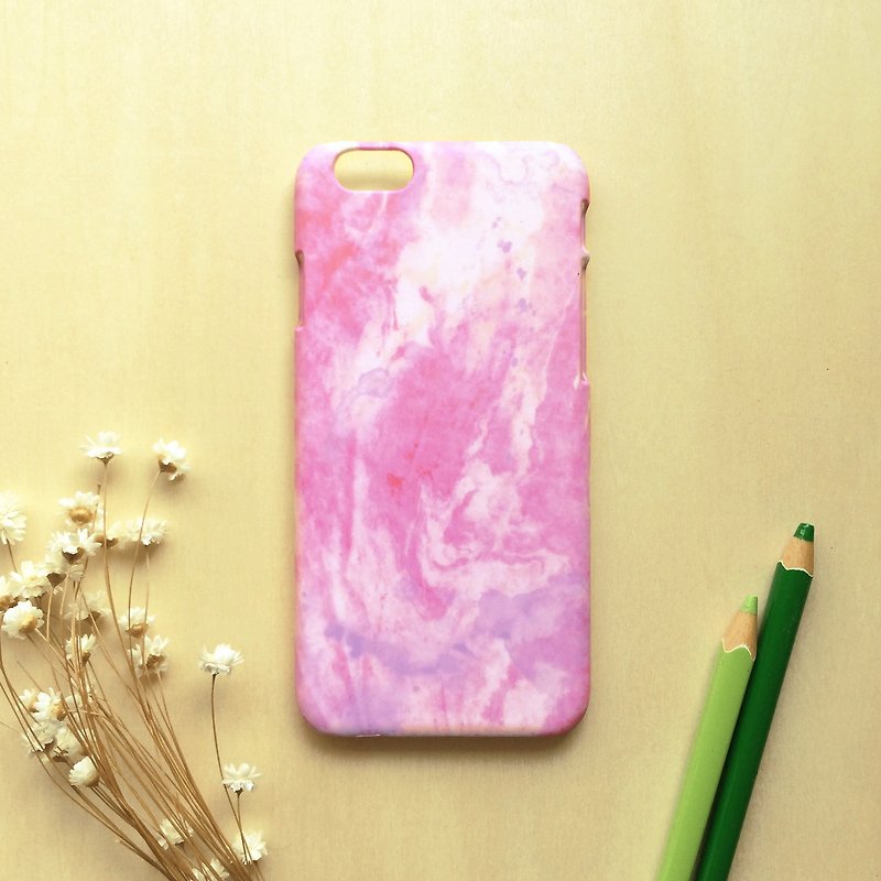 レトロなピンクとパープルの大理石のスプレー塗装//オリジナルの電話ケース-iPhone、Samsung、Sony、oppo - スマホケース - プラスチック ピンク