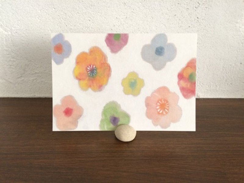 ポストカード　3枚セット ―小さい花々 - カード・はがき - 紙 ピンク