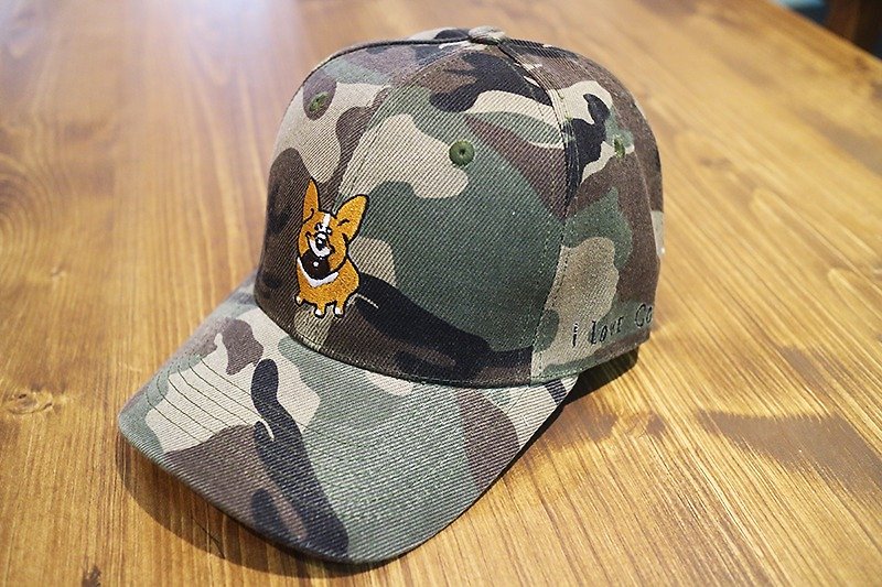Mr. Butter Cafe cream exclusive custom embroidered baseball cap camouflage - หมวก - ผ้าฝ้าย/ผ้าลินิน 