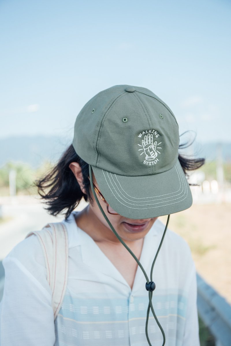 FOXY CAP GREEN - 帽子 - 棉．麻 綠色
