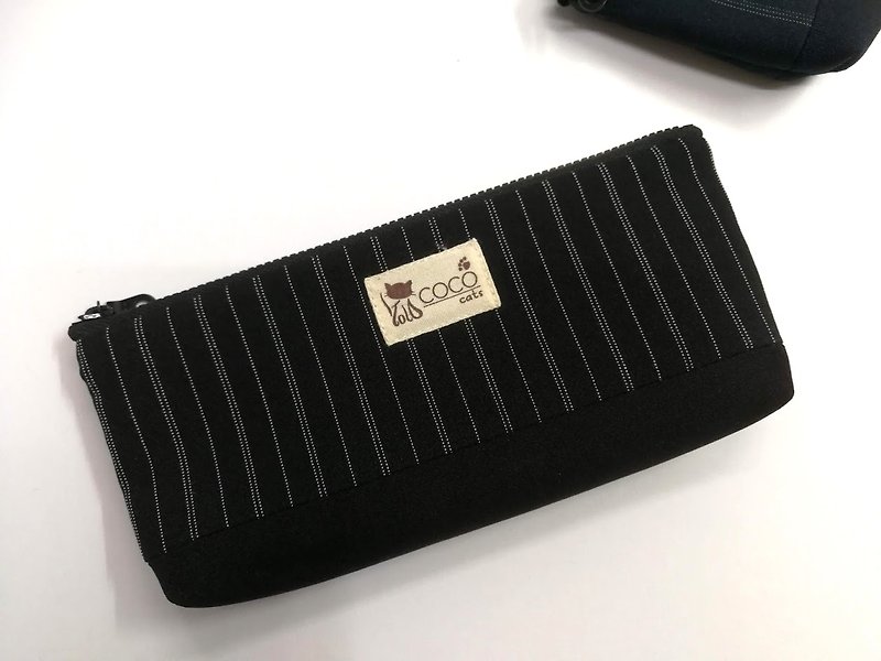 筆袋/錢包/化妝包/收納包M10-001 (獨一商品) - 筆盒/筆袋 - 其他人造纖維 黑色