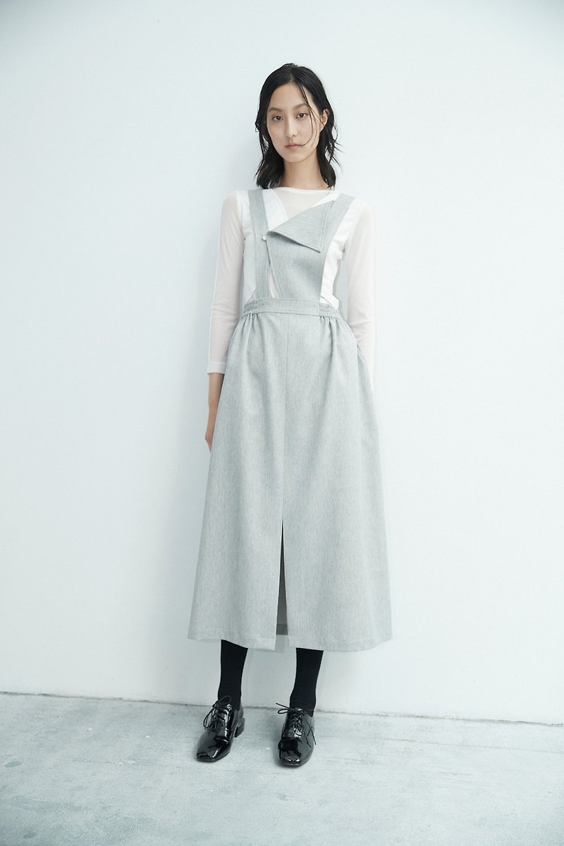 deconstructed elastic sundress - Skirts - Other Materials Gray