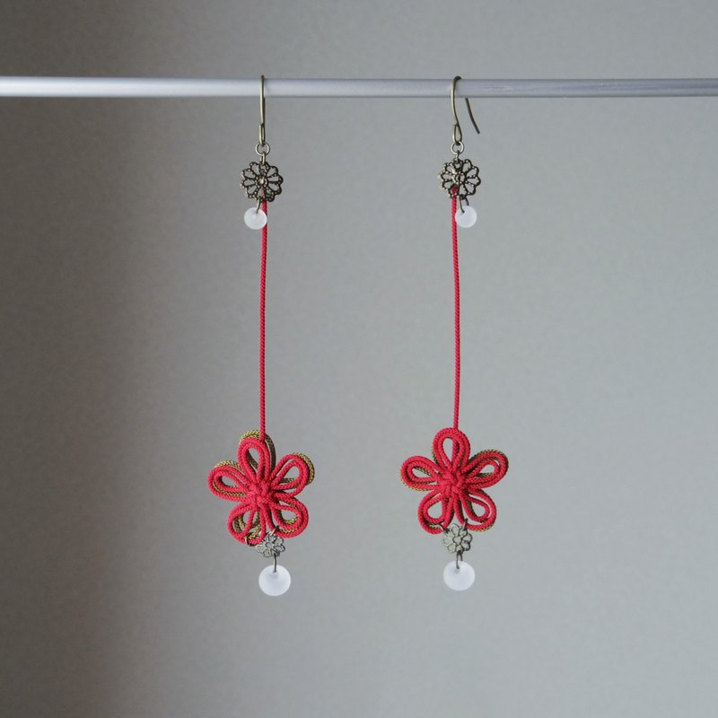 ピアス 賑ふくら - ピアス・イヤリング - 金属 レッド