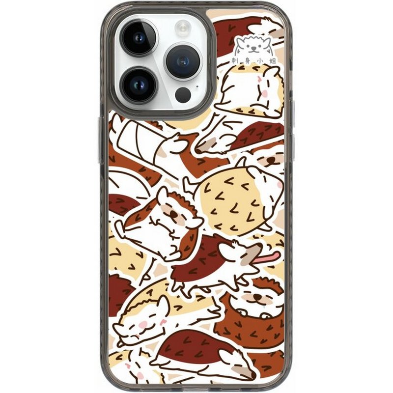 Sleeping Hedgehog iPhone 16Samsung Golden Case/Mirror Case/Hybrid Plus - Phone Cases - Plastic Multicolor