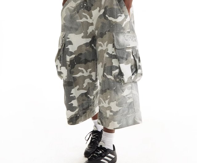 【U LAN】Reef Damage Camo Bermuda Pants U LAN】Reef Damage Camo Bermuda Pants