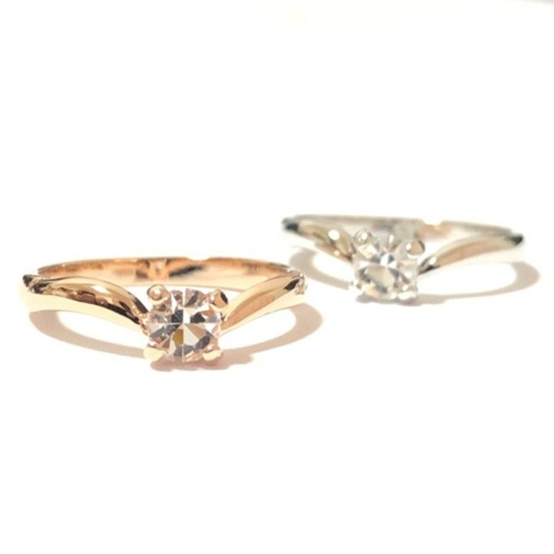 Simple V Ring(ピンキーリング可能) - 戒指 - 其他金屬 金色