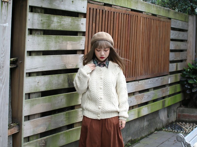 Back to Green:: Open Knitted Ivory White Sweater // Sweater - Women's Sweaters - Cotton & Hemp 