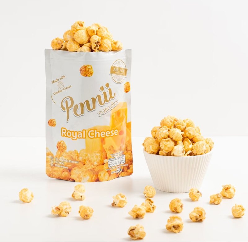 Pennii Premium 車打芝士爆谷 (30g) - 零食/點心 - 塑膠 橘色