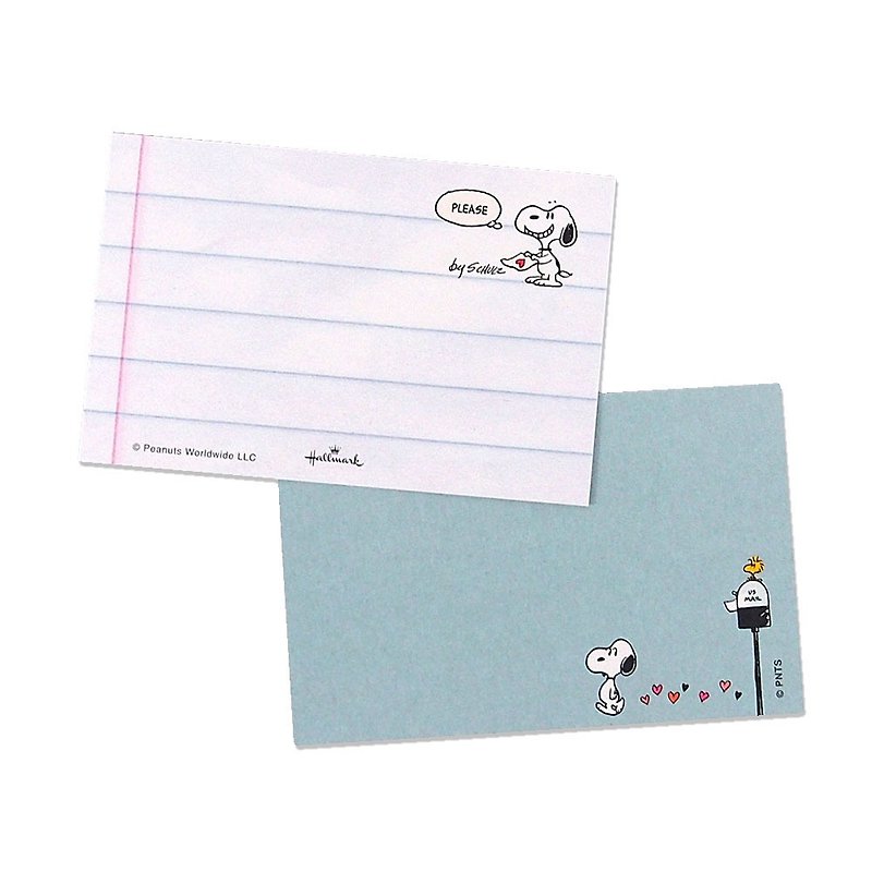 Snoopy送情書 8入【Hallmark-Peanuts 史奴比-JP禮物卡】 - 心意卡/卡片 - 紙 多色