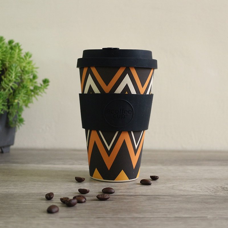 Eコーヒーカップ| 14オンス環境にやさしいカップ-深遠なタイプ - マグカップ - その他の素材 オレンジ