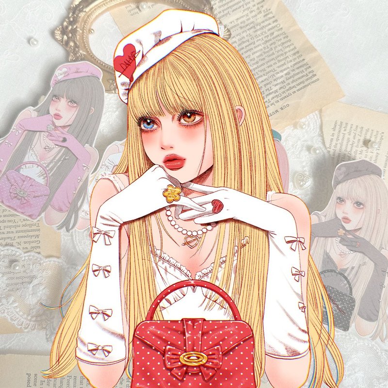 Serena sticker - 貼紙 - 紙 多色