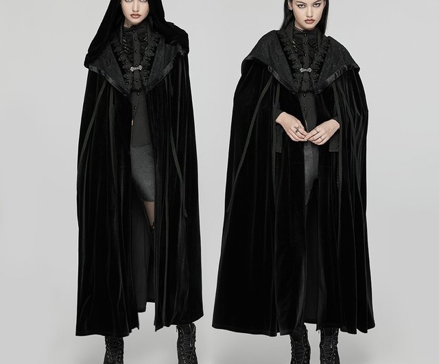 Black フード付きフルサークルロングマント Amazon.co.jp: ZEYUAN ハロウィーンフード付きマントユニ