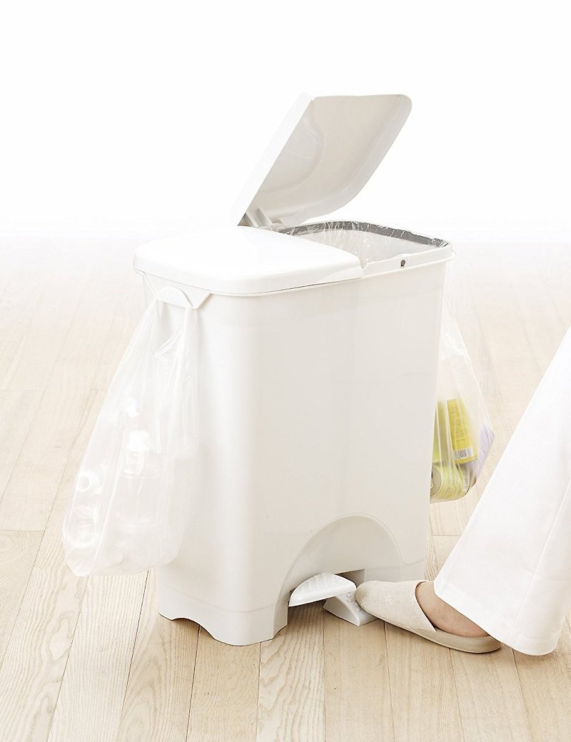 H&H Second Classification Waterproof Trash Can 45L - Trash Cans - Plastic White