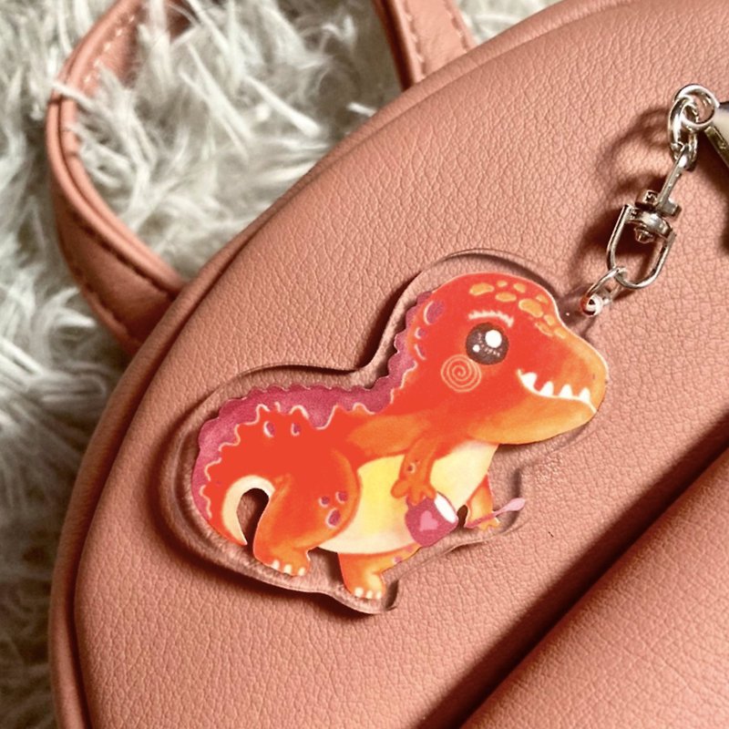 \ Special Offer / Morning Rex Baby Keychain I 50x50mm - Keychains - Acrylic Red