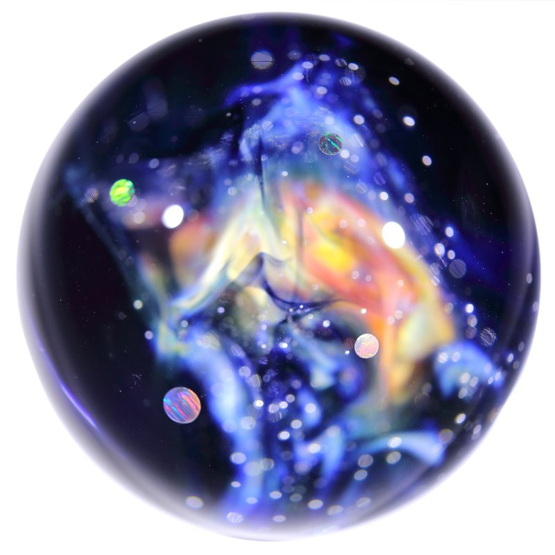 53mm 兩面星雲宇宙玻璃球擺設 no.M242 - 擺飾/家飾品 - 玻璃 紅色