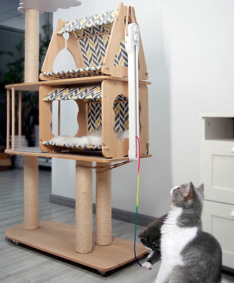 ALNPET smart cat door handle, wall hanging for mobile - Pet Toys - Plastic 