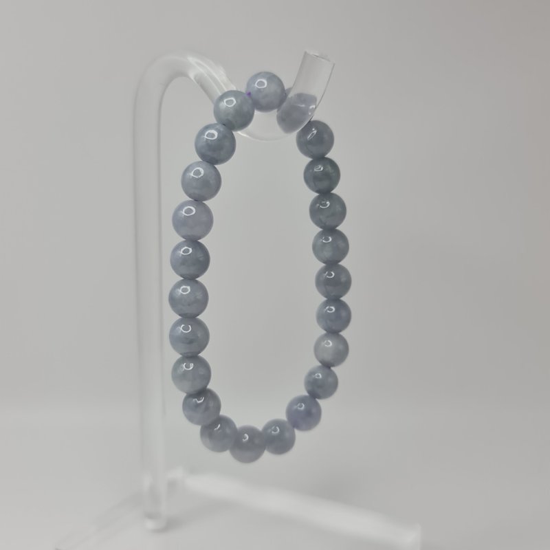 Intense violet fine material bracelet | Natural Burmese jade A grade jadeite - สร้อยข้อมือ - หยก 