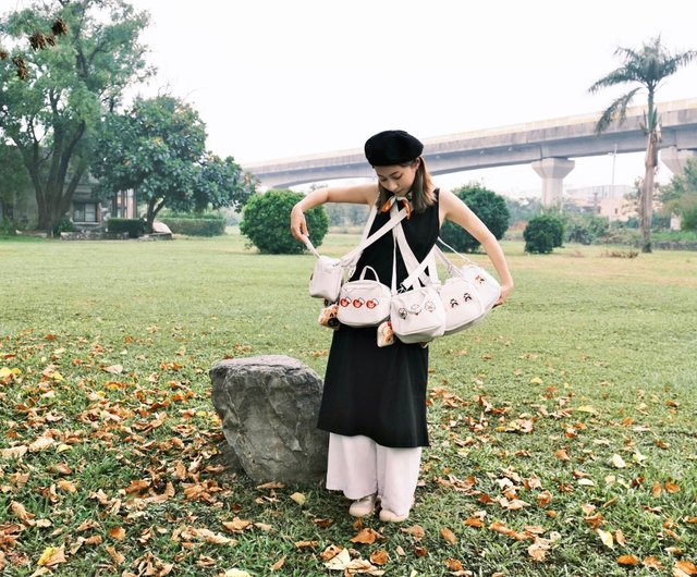 クロスボディストラップ付き手作りジンジャーブレッドマンバッグ