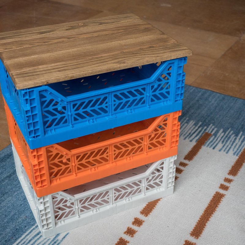 土耳其Aykasa折疊收納籃(M)-英雄藍 - 居家收納/收納盒/儲物盒 - 塑膠 