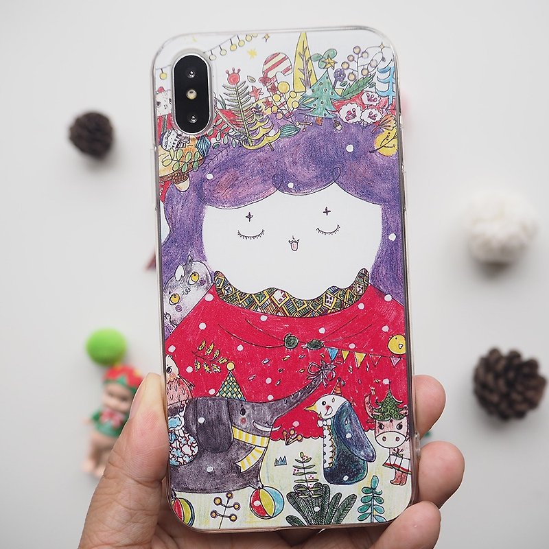 Snowing Zoo Patty Bun Miss iPhonex Mobile Shell / iPhone8 / Customized - Phone Cases - Plastic Red
