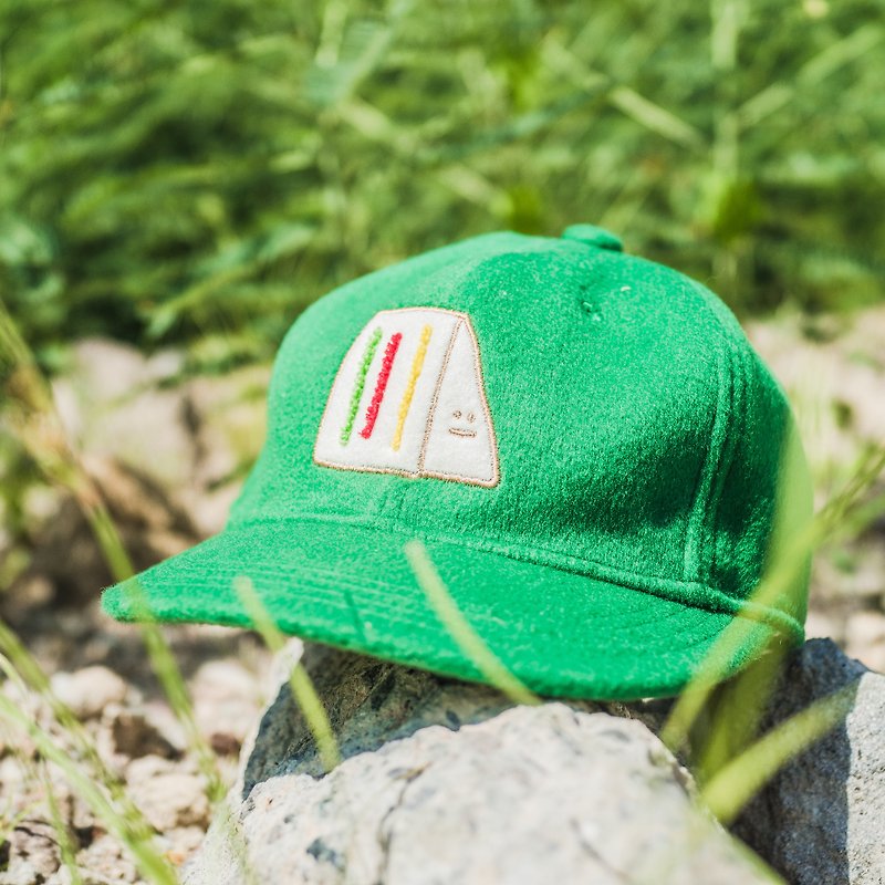 sandwich wool hat / breakfast hat series - หมวก - ขนแกะ สีเขียว
