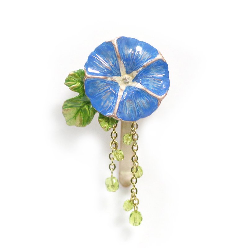 牽牛花發鉤 HH011 - 髮夾/鯊魚夾 - 其他金屬 藍色