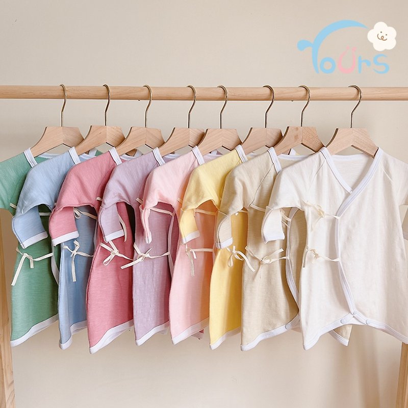 【YOURs】Good Cotton Butterfly Clothes for Newborns Made in Taiwan Children's Clothes Newborn Clothes - เสื้อยืด - ผ้าฝ้าย/ผ้าลินิน ขาว