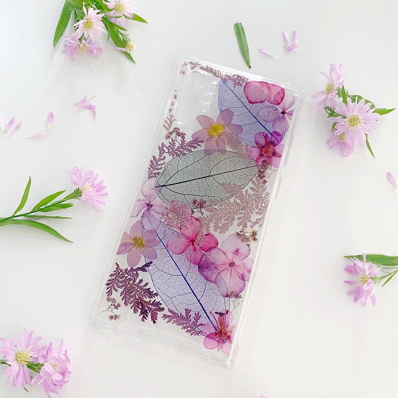 Pure Purple - pressed flower phone case - เคส/ซองมือถือ - พลาสติก สีม่วง