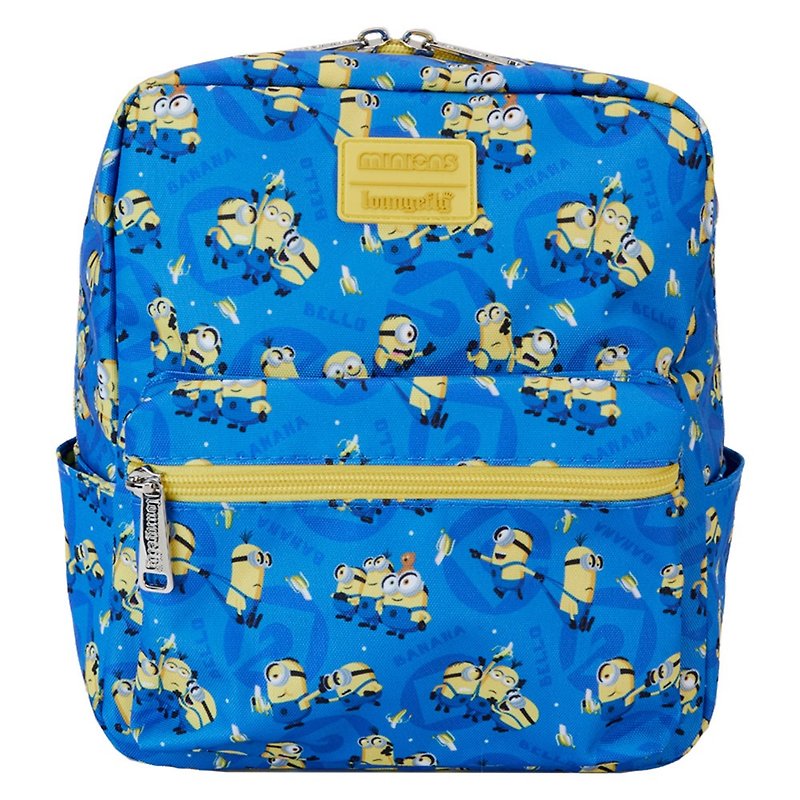 LOUNGEFLY-Despicable Me Minions nylon mini backpack - กระเป๋าเป้สะพายหลัง - ไนลอน สีน้ำเงิน