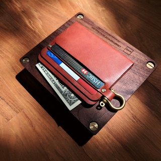 UNIC horseshoe buckle short clip / seamless thread minimalist ticket holder / business card holder [customizable]