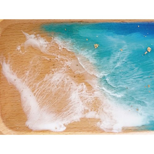 Ocean Waves Resin Wood Board 】 - Shop cplus-resinart Serving Trays & Cutting  Boards - Pinkoi