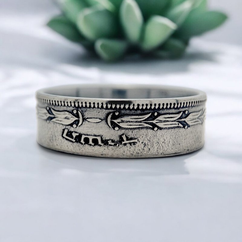 Coin Ring Israel, Israel Coin Ring, Vintage Israel Ring, Israel Coin Ring Man - 戒指 - 其他金屬 