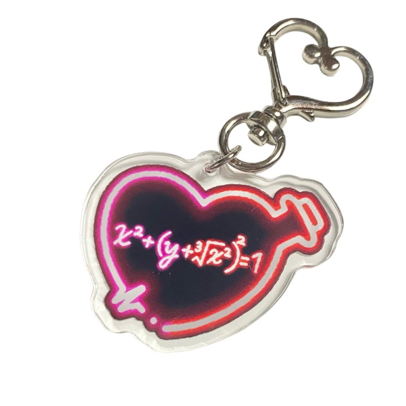 Heart Equation Acrylic Keychain - Keychains - Acrylic Pink