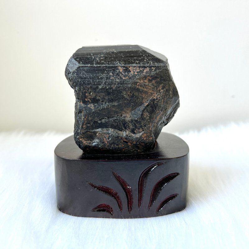 黑碧璽原石連訂造底座 | 水晶 | 水晶原石 | 水晶擺件 - 擺飾/家飾品 - 水晶 黑色